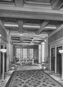Asansör lobisi, birinci kat, Kardeşlik Kulüpleri Binası, New York, 1924 by Unbekannt