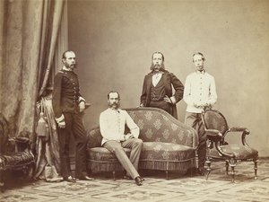 Avusturya İmparatoru I. Franz Joseph kardeşleriyle birlikte, 1864. by Unbekannt