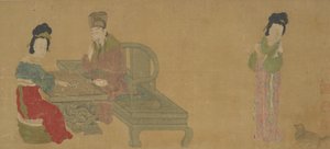 İmparator Minghuang ve Consort Yang, Weiqi, Ming veya Qing hanedanı, 17. yüzyıl oynuyor. by Unbekannt