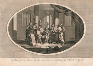 İngiltere ilk olarak Büyük Alfred tarafından ilçelere, yüzlerce ve ondalığa bölündü, c880