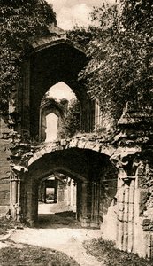 Ziyafet salonuna giriş, Kenilworth Castle, Warwickshire, 20. yüzyılın başlarında by Unbekannt