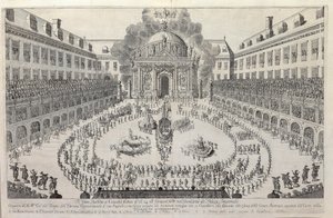 Viyana Hofburg avlusunda atlı bale, 1667. by Unbekannt