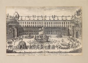 Viyana Hofburg avlusunda atlı bale ..., 1667. by Unbekannt