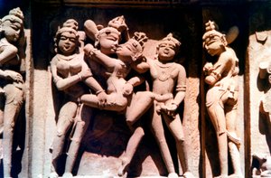 Erotik Heykel, Hindu Tapınağı, Khajuraho, Hindistan, 950 - 1050