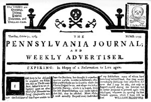 Pennsylvania Journal on the Stamp Act, 1765 c1880