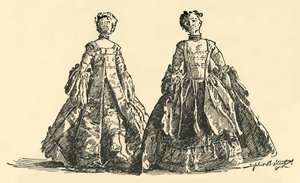 Çemberli kombinezonlu tafta Watteau sacque moda bebeği, c1750-1800, 1937 by Unbekannt