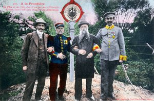 Fransız Alman sınırında baba ve oğulları, 20. yüzyıl by Unbekannt