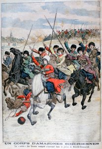 Kadın Sibirya Kazak süvari birlikleri, Rus-Japon Savaşı, 1904 by Unbekannt