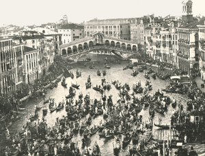 Büyük Kanal'da Fete Day, Venedik, İtalya, 1895. by Unbekannt