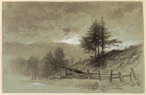 Raylı Çitli Tarla by Unbekannt