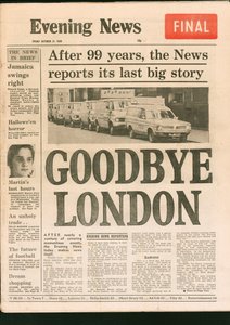 Evening News gazetesinin son baskısı, 1980 by Unbekannt