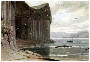 Fingals Mağarası, Staffa, Dış Hebridler, İskoçya. 1814 1956 by Unbekannt