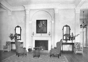Salonun sonundaki şömine, Hotel Royal Bermudiana, Hamilton, Bermuda, 1924 by Unbekannt