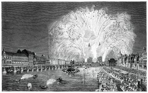 Köprüde Havai Fişekler, Paris, 1754, 1885 by Unbekannt