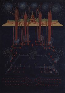 Havai fişekler ve aydınlatma, 10 Şubat 1742, 18. yüzyılın ortalarında. by Unbekannt