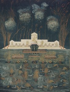 Abo Antlaşması vesilesiyle 15 Eylül 1743, 18. yüzyılın ortalarında havai fişekler ve aydınlatma. by Unbekannt