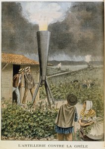 Dolu fırtınasını önlemek için bulutlara top fırlatmak, 1901 by Unbekannt