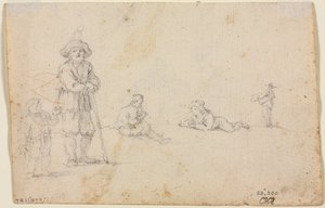 Beş Figür Çalışması, 1600