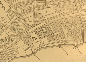 Fleet Street, The Temple, vb., From a Map of London, Yayımlanmış, 1720, 1897. by Unbekannt