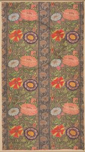 Altın zemin üzerine çiçekli çizgili ipek, 1600-1650. by Unbekannt
