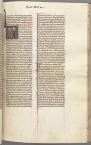 fol. 205r, Job, geçmişe göre V, Job çöp yığınının üzerinde altın bir küpe verildi, c. 1275-1300. by Unbekannt