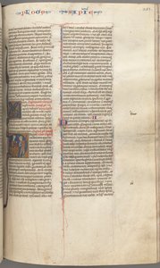 fol. 251 r, Wisdom, tarihin baş harfi D, Solomon bir askere talimat veriyor, c. 1275-1300. by Unbekannt