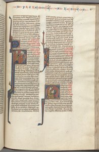 fol. 459r, Philemon, ilk P harfini tarihlendirdi, Pavlus üç adama ve İbranilere hitap ediyor..., c. 1275-1300. by Unbekannt