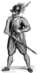 Harquebus taşıyan piyade, 1590 by Unbekannt