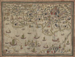 Forts Zeelandia ve Provintia ve Tainan Şehri, 19. yüzyıl. by Unbekannt