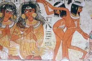 Nebamun mezarından duvar resmi parçası, Thebes, Mısır, 18. Hanedan, MÖ 1350 by Unbekannt
