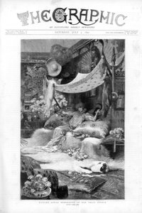 Fransız aktris Sarah Bernhardt Paris stüdyosunda, Fransa, 1890 by Unbekannt