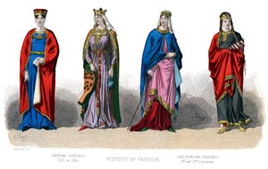 Fransız kostümü: Capetian, Carlovingian, 1882 by Unbekannt