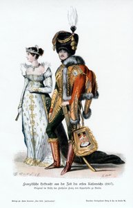 İlk İmparatorluğun zamanının Fransız mahkeme elbisesi, 1807 by Unbekannt