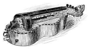 Fransız hurdy-gurdy veya vielle, c1750, 1901 by Unbekannt