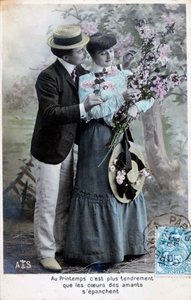 Fransız romantik kartpostal, c1900 by Unbekannt