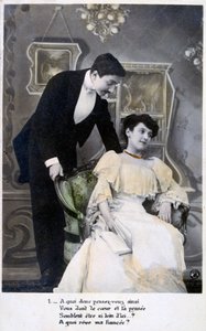 Fransız romantik kartpostal, c1900 by Unbekannt