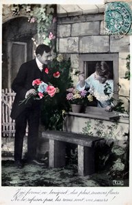 Fransız romantik kartpostal, c1900 by Unbekannt