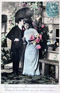 Fransız romantik kartpostal, c1900 by Unbekannt