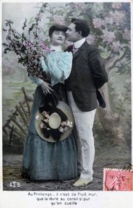 Fransız romantik kartpostal, c1900 by Unbekannt