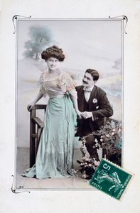 Fransız romantik kartpostal, c1900 by Unbekannt