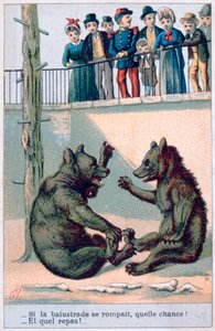 Fransız zoolojik kartpostal, 19. yüzyıl by Unbekannt