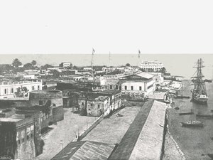 Başkentin genel görünümü, Zanzibar, 1895. by Unbekannt