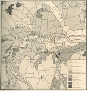 Londra Bölgesinin Jeolojik Haritası, 1908 by Unbekannt