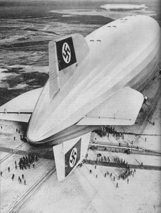 Alman Zeppelin zeplin Hindenburg Lakehurst, New Jersey