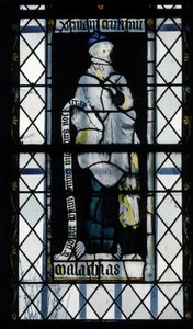 Gotik mimari. Malaki Peygamberi temsil eden vitray. La Mailleraye Şapeli, Abbatiale Notre Dame, Jumieges by Unbekannt