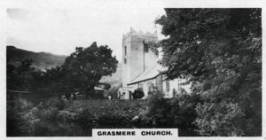Grasmere Kilisesi, Wordsworths mezar yeri, Cumbria, c1920
