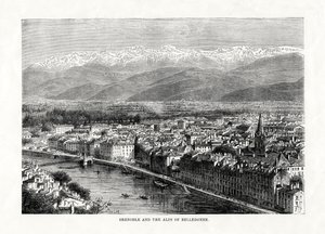 Grenoble ve Belledonne Alpleri, Fransa, 1879 by Unbekannt