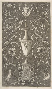 Bir vazo, kuşlar ve akantus parşömenleri ile grotesk, yaklaşık. 1515-1600. by Unbekannt
