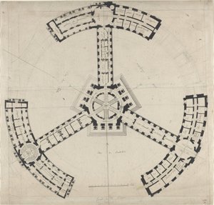 Güzel Sanatlar Akademisi için Zemin Planı, 17501790. by Unbekannt