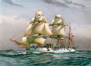 HMS Calliope, Kraliyet Donanması 3. sınıf kruvazör, c1890-c1893 by Unbekannt